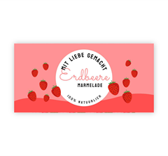 Bild für Kategorie Marmeladen Etiketten "Erdbeere herum"