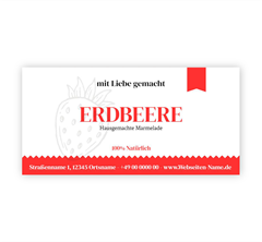 Bild für Kategorie Marmeladen Etiketten "Klassische Erdbeere"